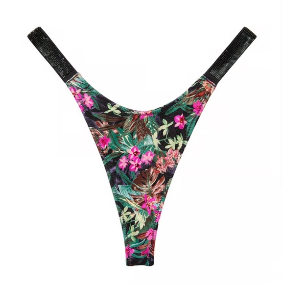 NEW Victoria’s Secret Floral Shine Strap Wicked Push Up thong Bikini 4745 - Picture 3 of 13